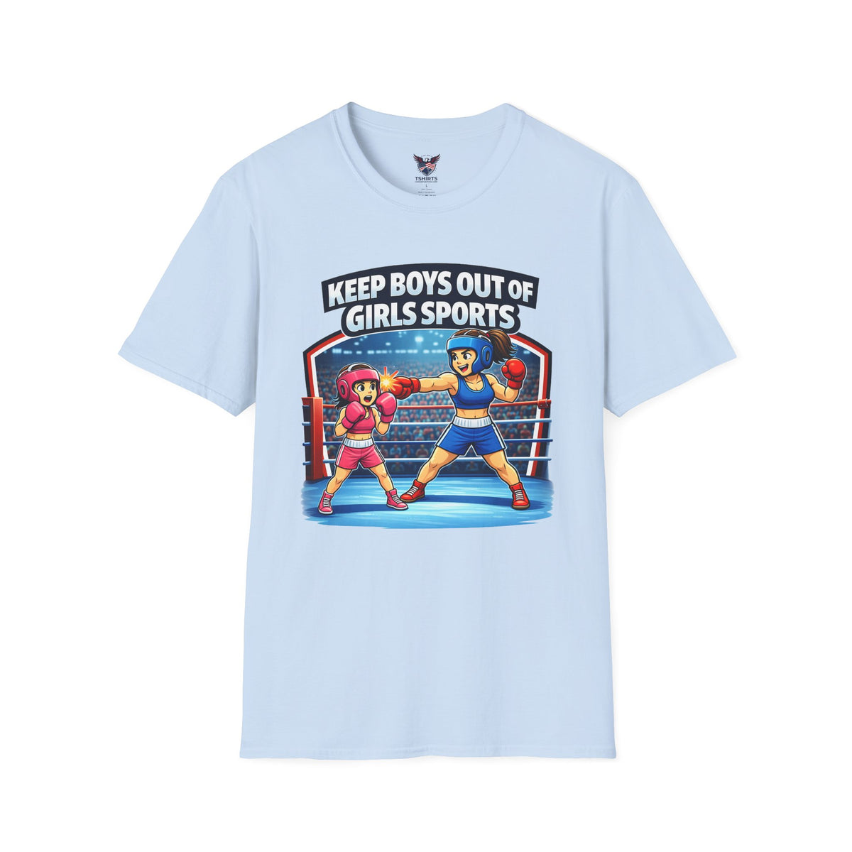 Keep Boys Out of Girls Sports T-Shirt | Boxing Cartoon, Feminist Sports Message