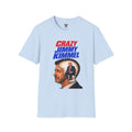 Light Blue Crazy Jimmy Kimmel T-Shirt | Retro Mockup Graphic Tee