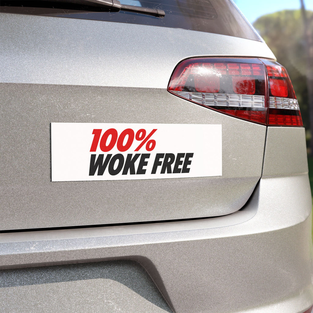 100% Woke Free Car Magnet Various Colors | Bumper Sticker Magnet