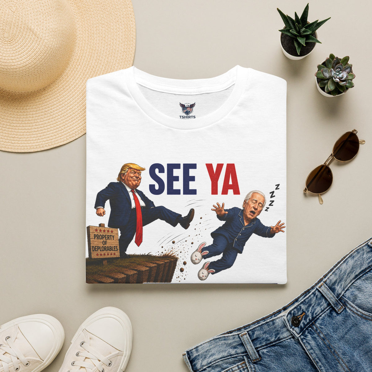 See Ya Sleepy Joe T-Shirt | Political Cartoon, Satire