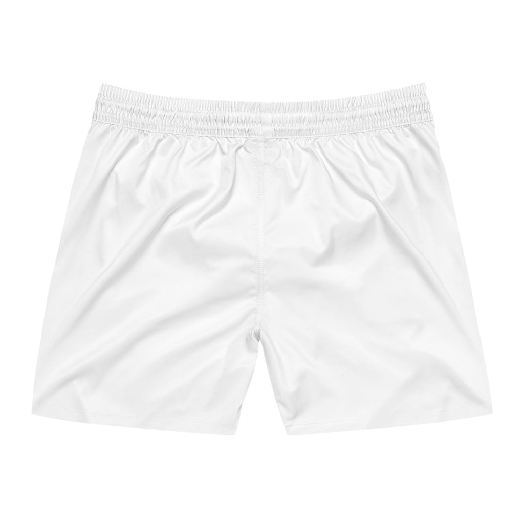 MAGA Men's Swim Shorts — The Conservative Brand White Mid-Length Beach Trunks