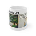 Anti-Woke Campus Satire Ceramic Coffee Mug – Funny Conservative Higher Education Political Cartoon Morning Tea Cup