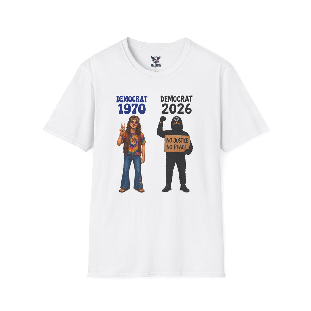 "Trump Patriot Shirt | America First T-Shirt | Conservative Republican Apparel | God Family Country Tee" | anti-woke tshirt | 1970 Hippie vs 2026 Protester T-Shirt | Democrat 1970 2026, No Justice No...
