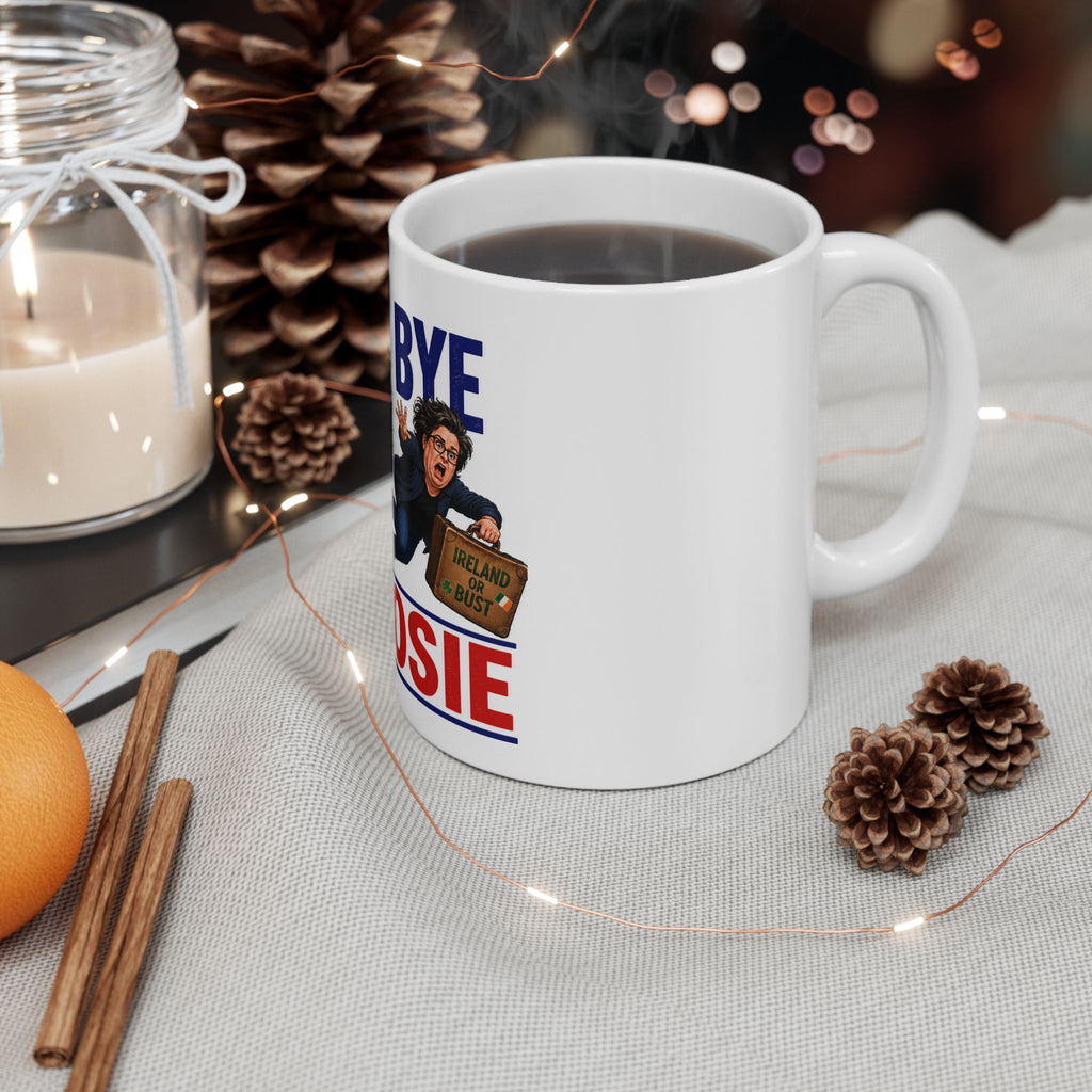 Bye Bye Rosie Political Coffee Mug — Trump Cartoon Goodbye Gift (11oz & 15oz)