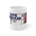 Vote Republican Protect Family Values Mug – Conservative Political Novelty Ceramic Coffee Cup