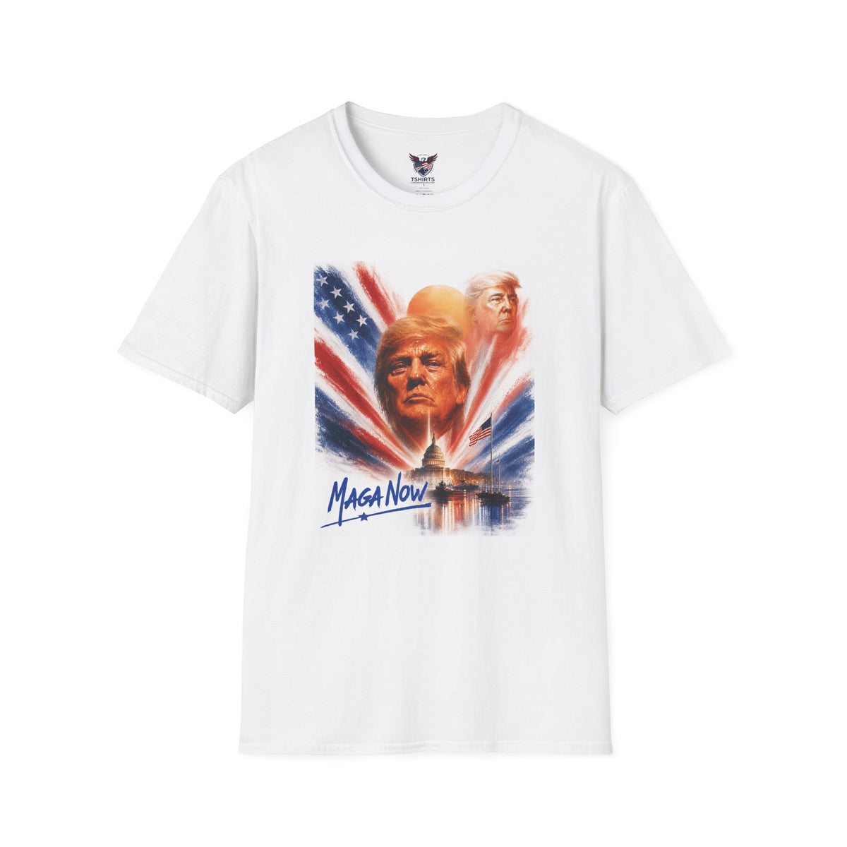 Donald Trump MAGA Now Patriotic Graphic Tee