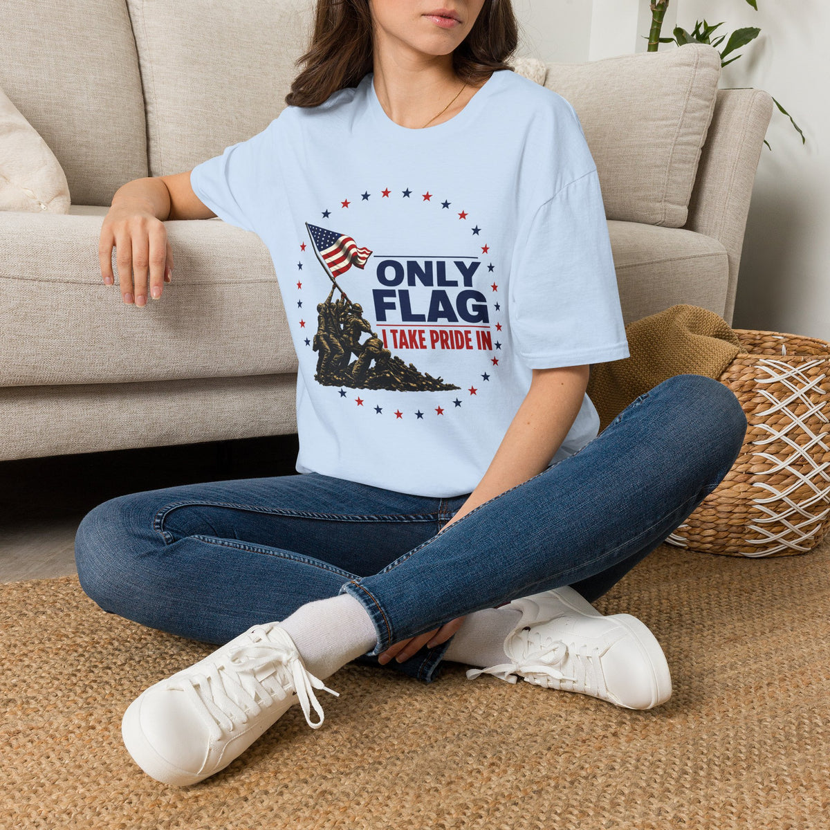 T-Shirt — "Only Flag" Patriotic American Flag Shirt