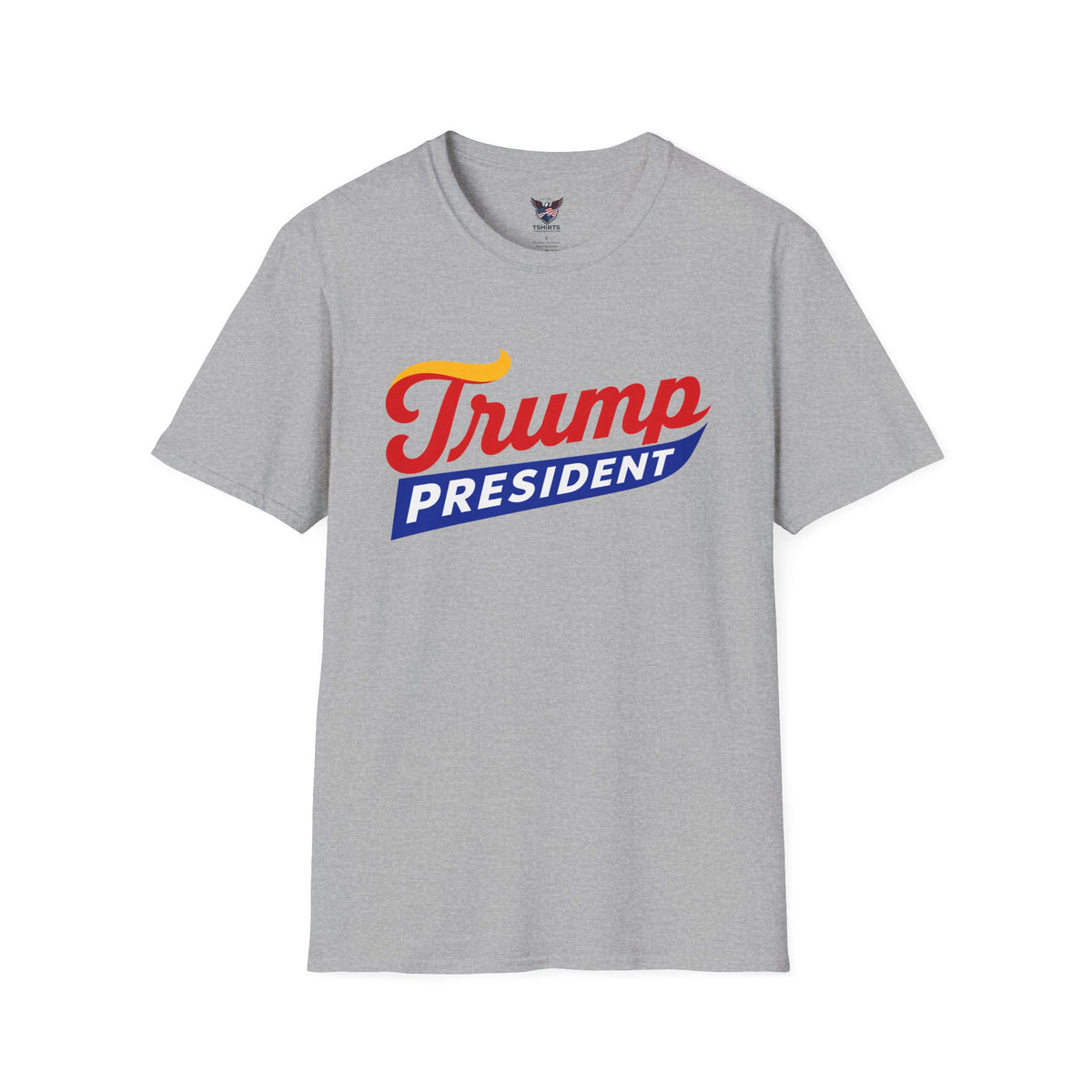 Sport Grey Trump President T-Shirt | Political Campaign Logo, Patriotic Red Blue