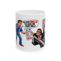 NY Tax Man Ceramic Mug — Political Cartoon "You Have Balls to Give Me That Bill" (11oz, 15oz)