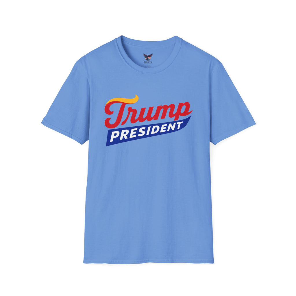 Sky Blue President Trump T-Shirt | Plain Solid Color Tee