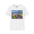 "Trump Patriot Shirt | America First T-Shirt | Conservative Republican Apparel | God Family Country Tee" | Chicago postcard skyline T-Shirt | Retro city sign collage