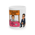Cartoon Late Night TV Host Colbert Mug | Political Satire Ceramic Mug
