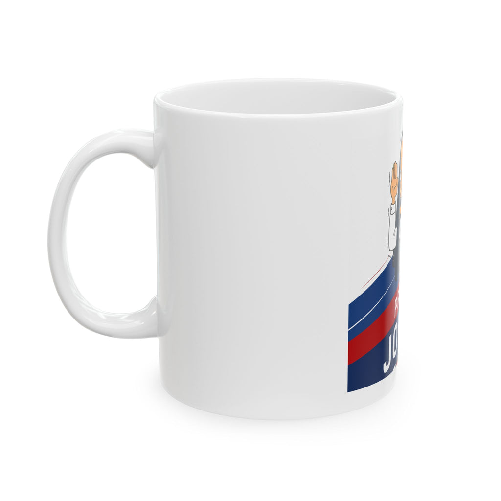 Crazy President Joe Biden cartoon mug | Political campaign coffee mug