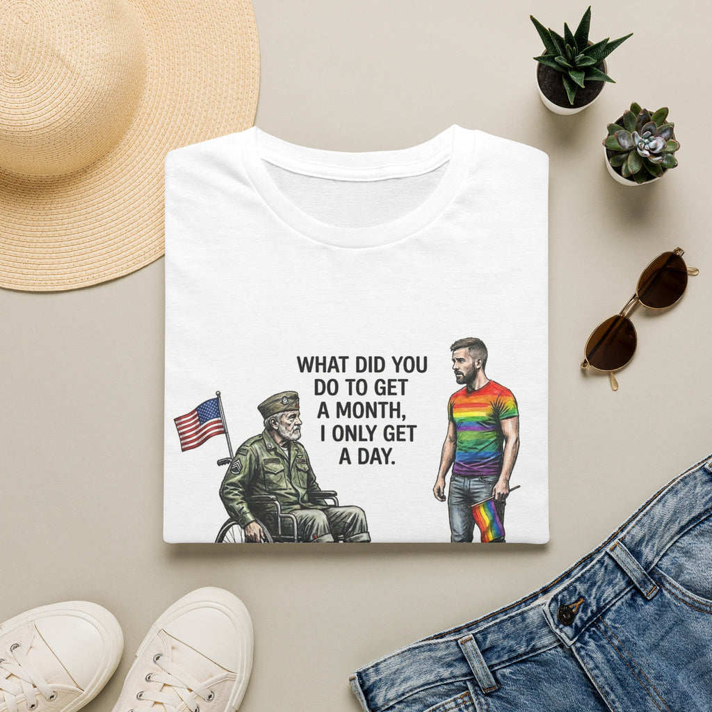 Veteran Wheelchair vs Rainbow Shirt, T-Shirt
