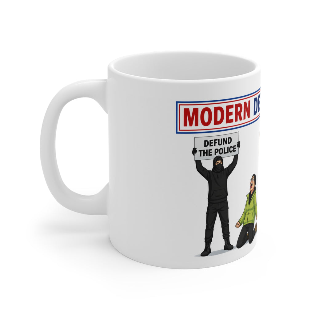 MODERN DEMOCRATIC PARTY Political Satire Mug — "Modern Democratic Party" Protest Cartoon 11oz