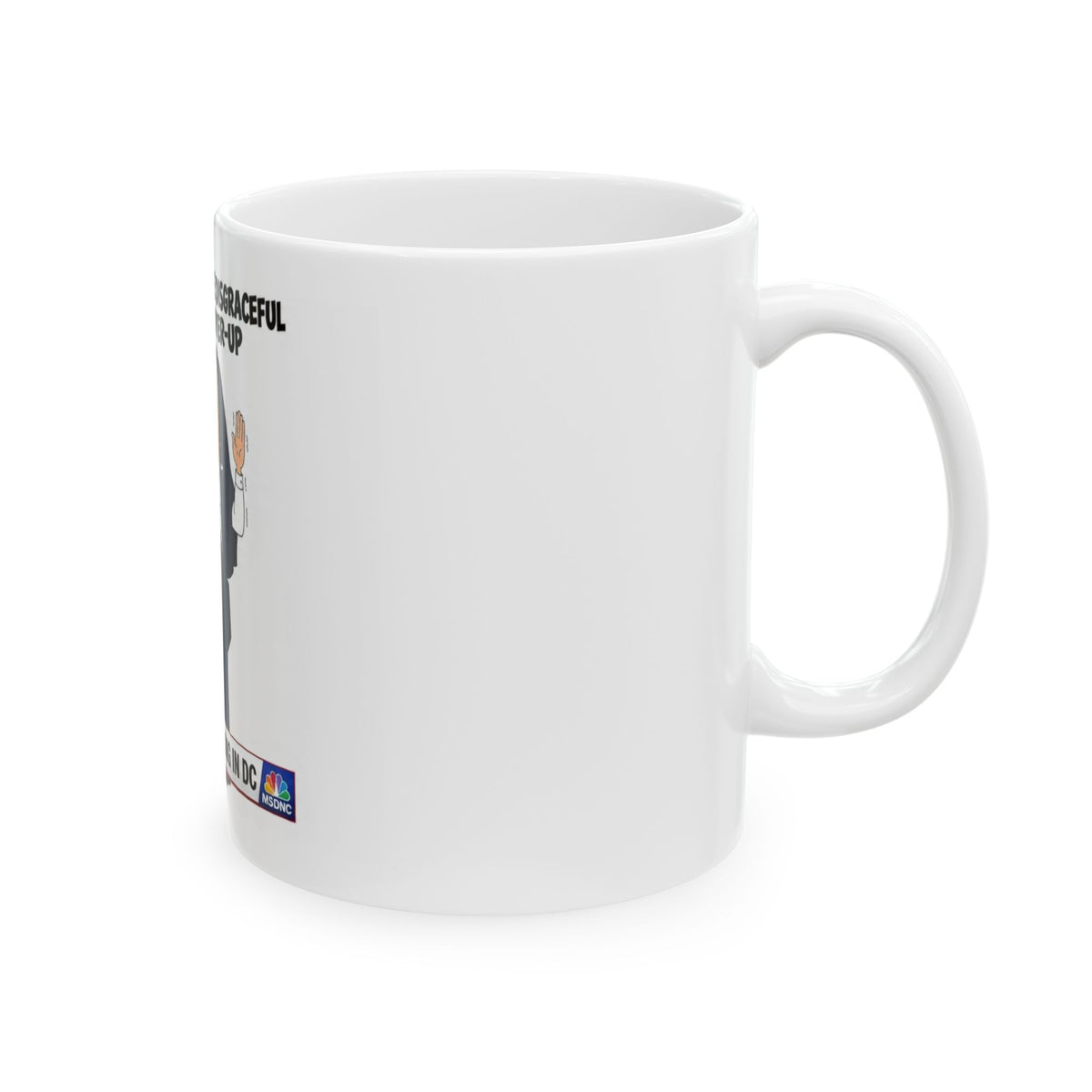 Joe Biden The Disgraceful Media Cover-Up Political Satire Coffee Mug – Funny Parody News Cartoon Ceramic Teacup, Novelty Gag Gift for Politics Fans