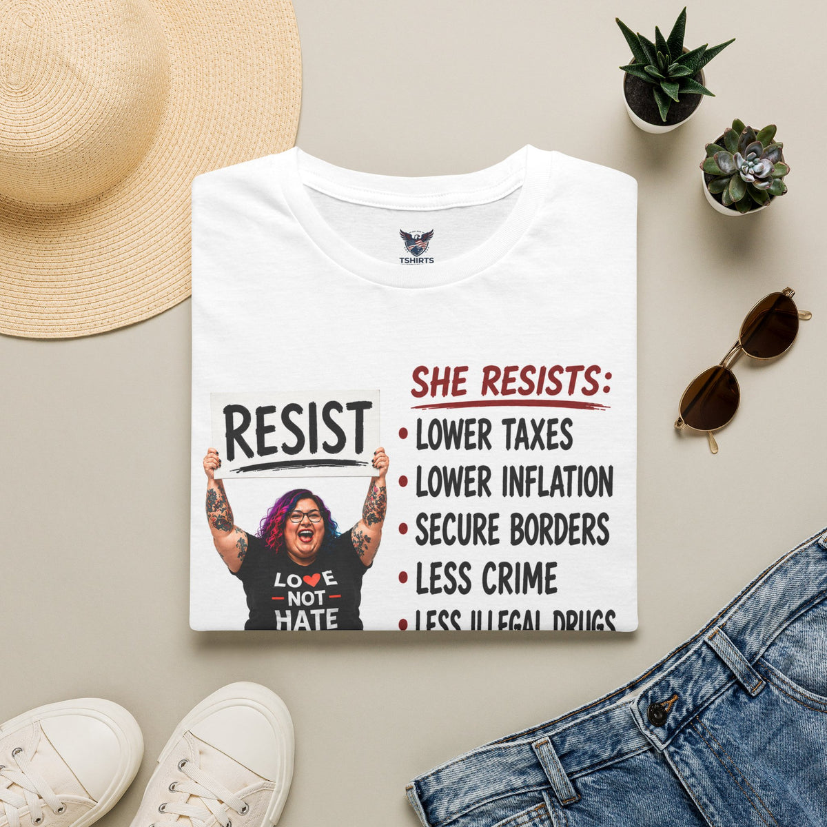 "Trump Patriot Shirt | America First T-Shirt | Conservative Republican Apparel | God Family Country Tee" | anti-woke tshirt |  | Political Satire Resist Design