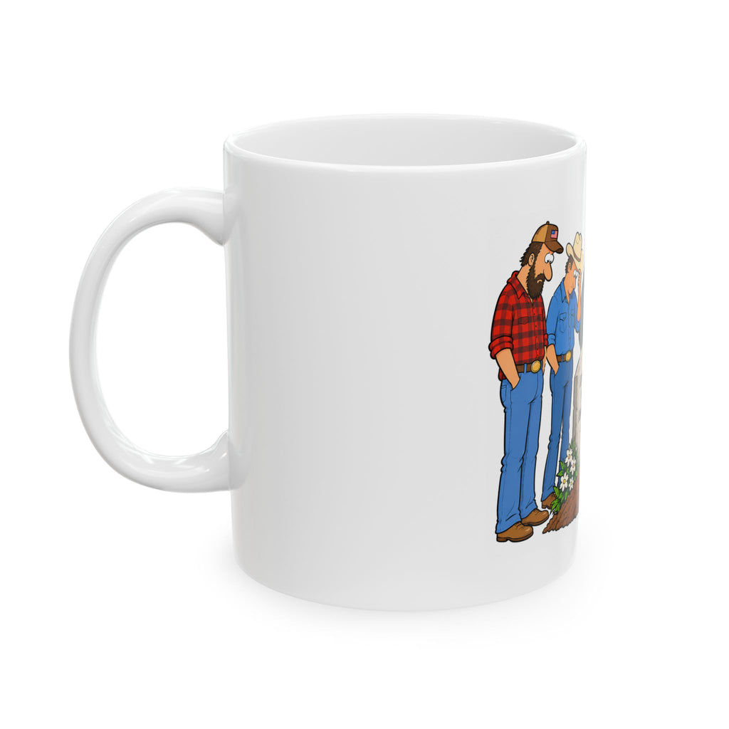 Ceramic Mug — "American Men Interest in American Women" Funny Patriotic Coffee Cup