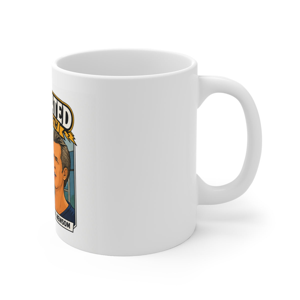 Gavin Newsom Parody Coffee Mug – Separated at Birth Beavis and Butt-Head Satirical Ceramic Tea Cup, Funny Political Novelty Gift