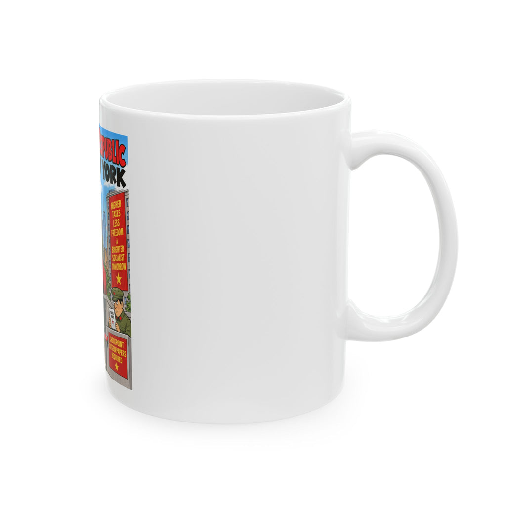 The People’s Republic of New York Ceramic Mug – Political Satire Coffee Cup (11oz/15oz)