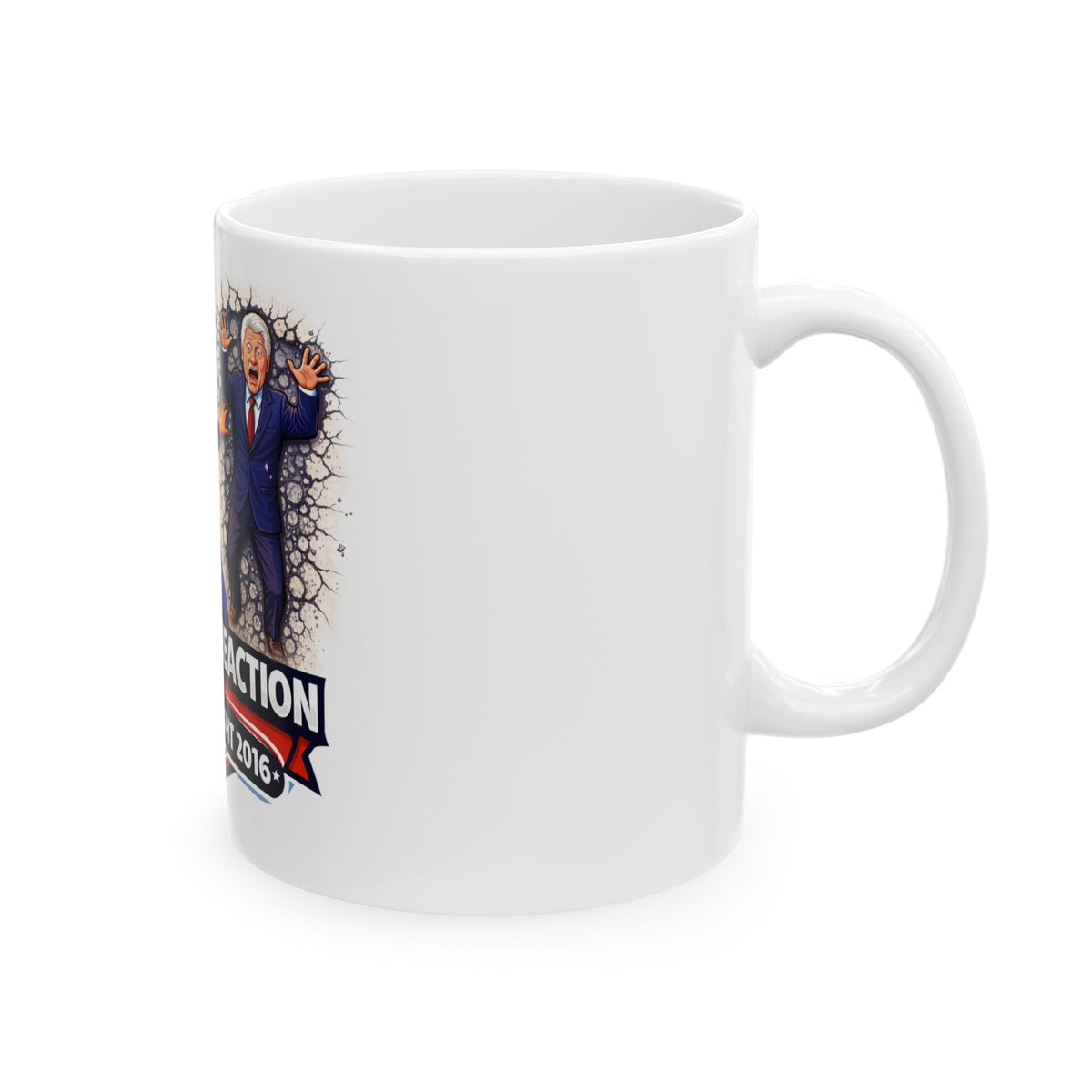 Hillary Clinton's Election Night 2016 Reaction Political Satire Cartoon Mug | Election Night 2016 Reaction