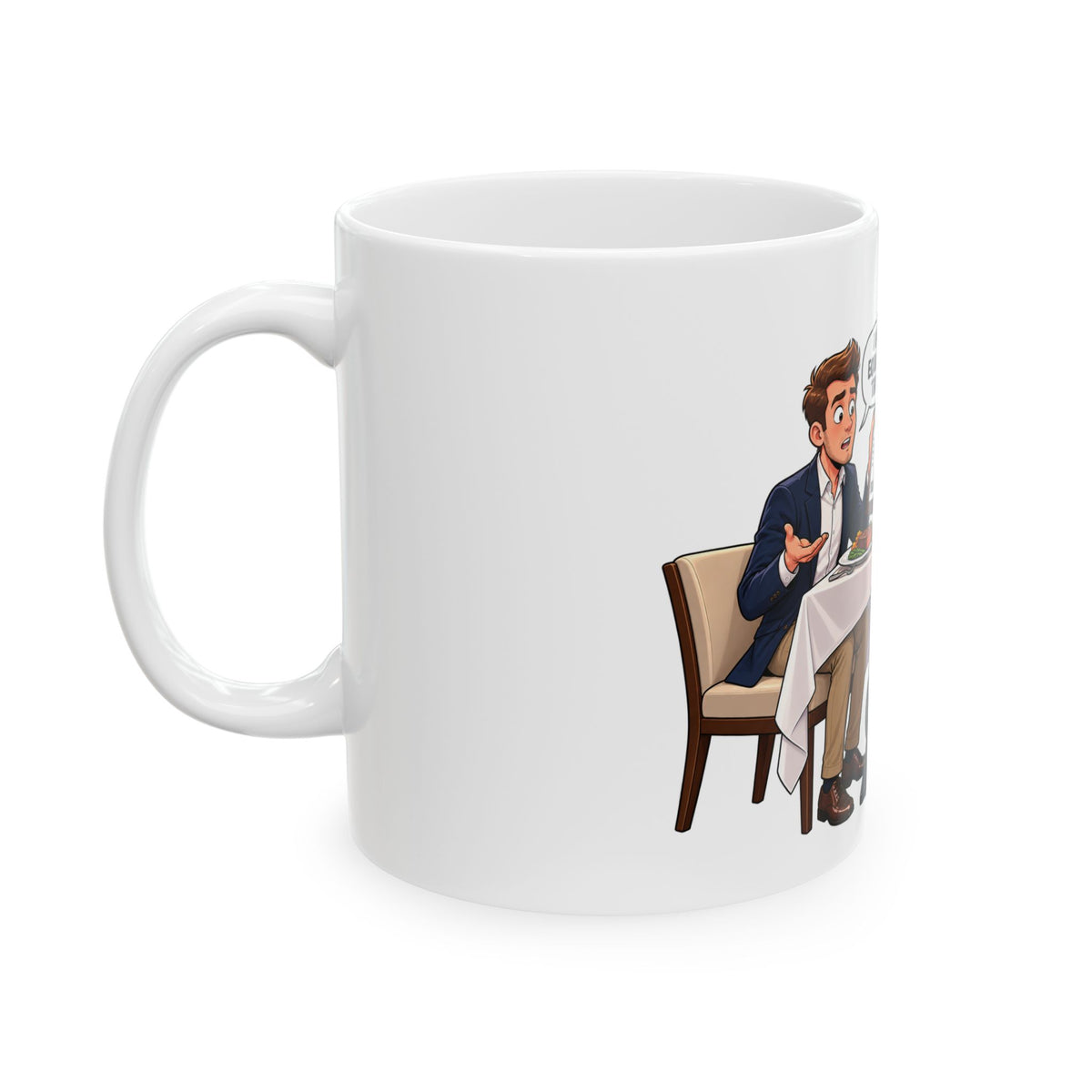 “I Guess Gender Equality Ends When the Check Comes” Ceramic Mug — Feminist Humor Coffee Cup (11oz/15oz)
