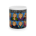 Comic Character Fake Faces of Hillary Mug | 11oz or 15oz Ceramic