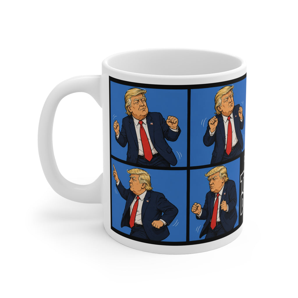 The Trump Dance Coffee Mug – Funny Political Novelty Mug & Presidential Meme Gag Gift