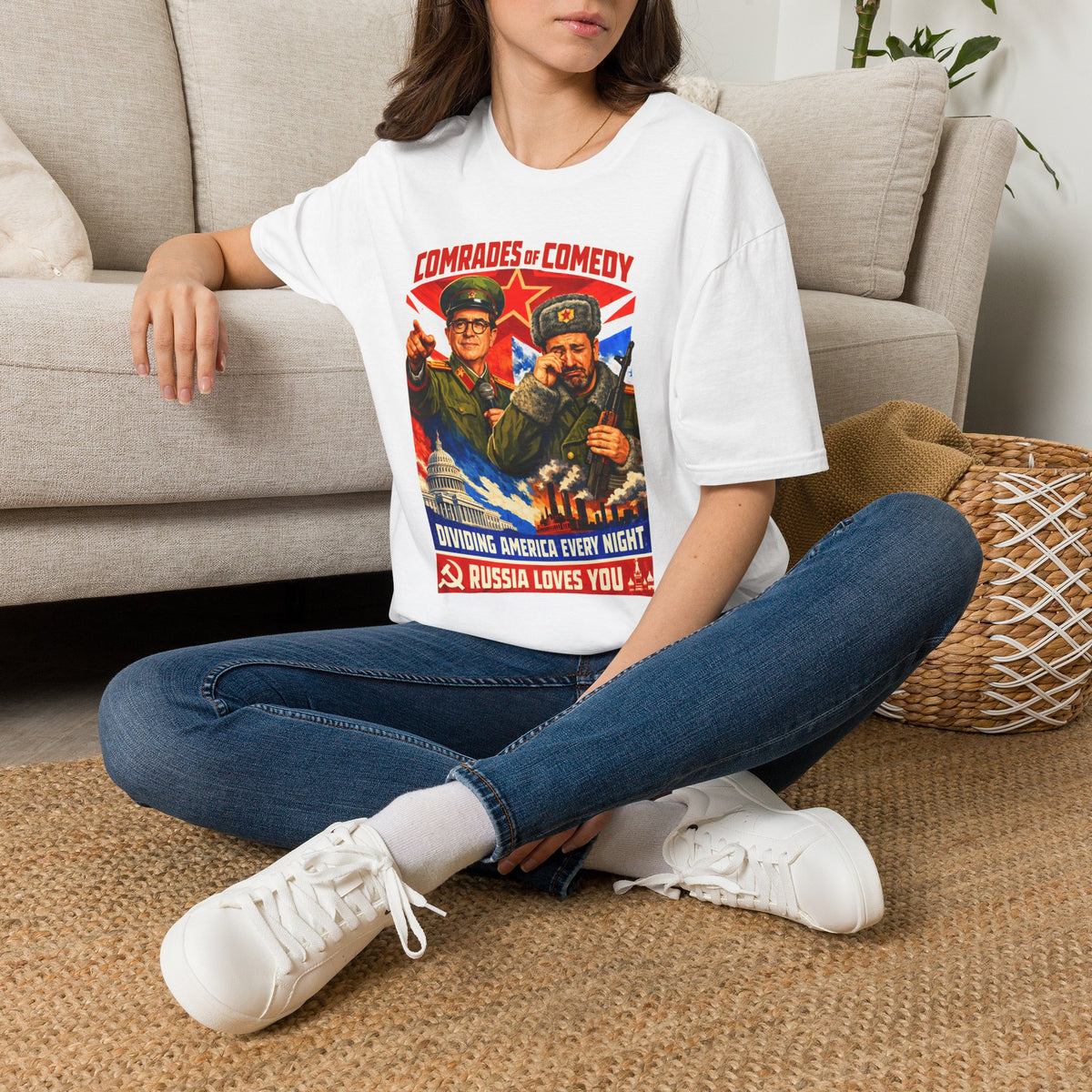 "Trump Patriot Shirt | America First T-Shirt | Conservative Republican Apparel | God Family Country Tee" | anti-woke tshirt | Comrades of Comedy T-Shirt | Soviet Satire, Political Parody Tee