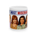 Funny "Who's Most Miserable" The View Parody Coffee Mug – Sarcastic Daytime Talk Show Novelty Ceramic Cup & Gift for Pop Culture Fans