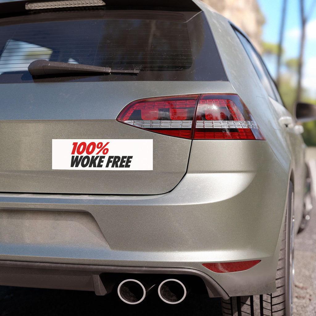 100% Woke Free Car Magnet Various Colors | Bumper Sticker Magnet