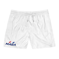 MAGA Men's Swim Shorts — The Conservative Brand White Mid-Length Beach Trunks