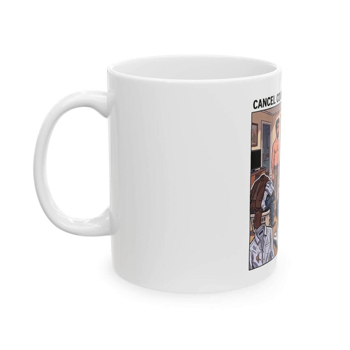 Cancel Woke Courtship Comic Panel Mug | Political Satire Coffee Cup