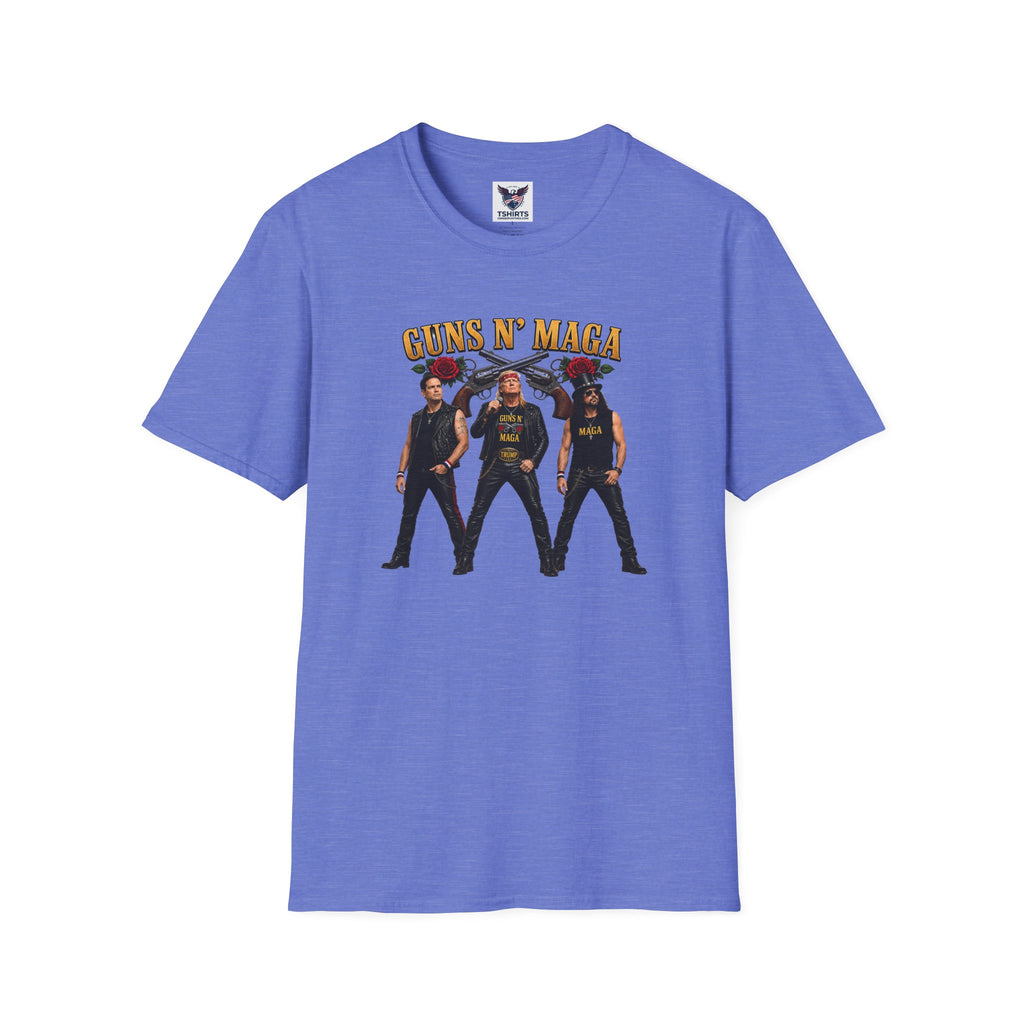Guns N' Maga Rock Band T-Shirt — Trump, Vance, Rubio Political Parody Graphic Tee