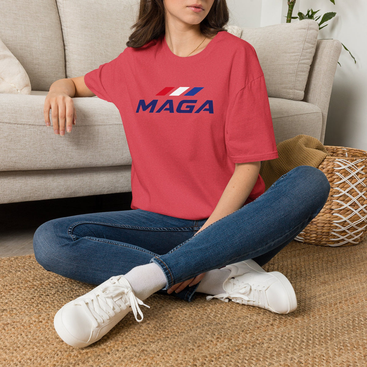 MAGA Patriotic T‑Shirt — Red White Blue Logo Tee - The Conservative Brand