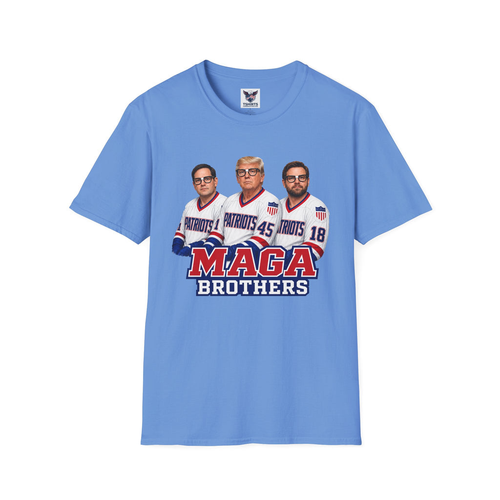 MAGA Brothers T-Shirt — Rubio, Trump, Vance Hanson Brothers Patriotic Hockey Jersey Graphic Tee