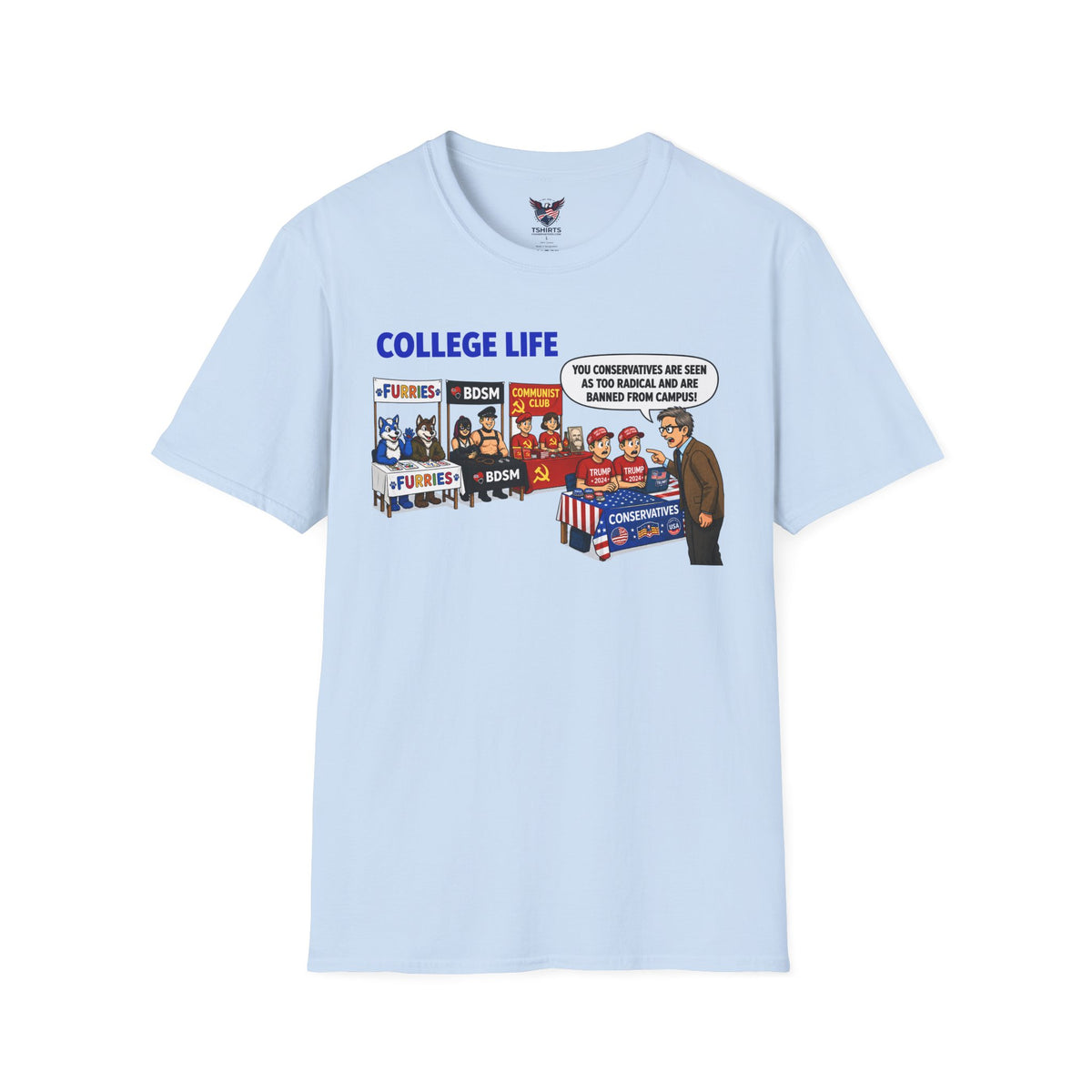 Unapologetic Campus Satire Republican Graphic Tee