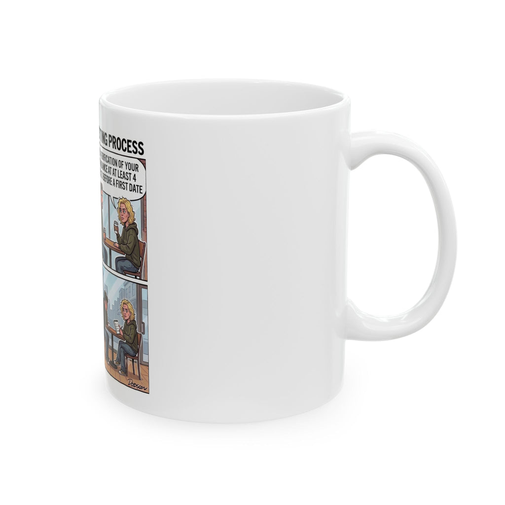 The Woke Woman Vetting Process Comic Mug | Ceramic Coffee Cup