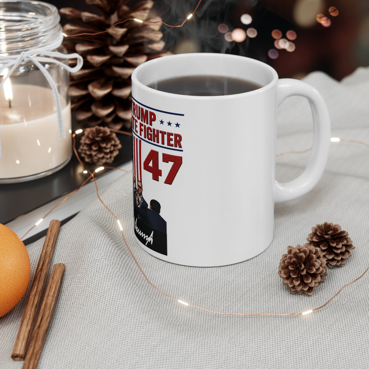 Pres. Trump The Ultimate Fighter 45-47 Coffee Mug — 11oz Patriotic Political Gift