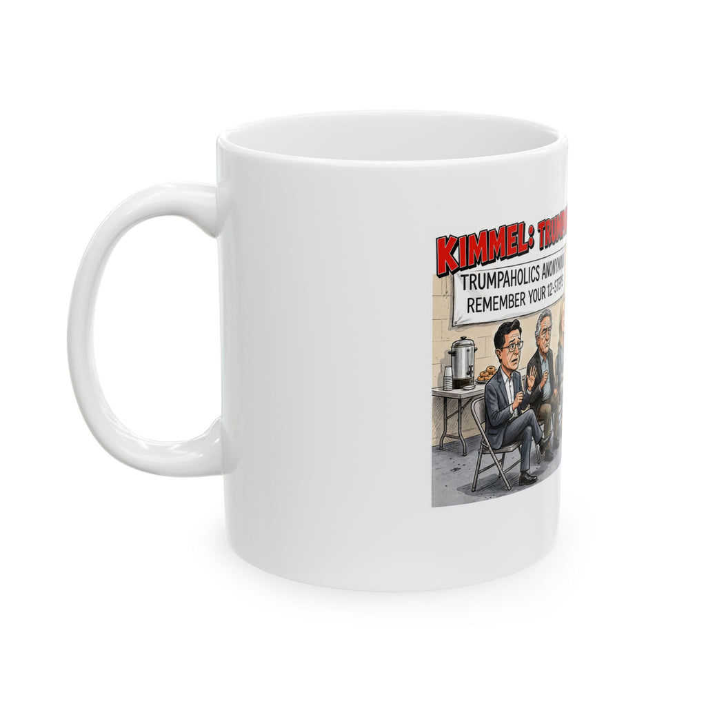 Hollywood Trumpaholic Anonymous mug | Political Cartoon Coffee Cup