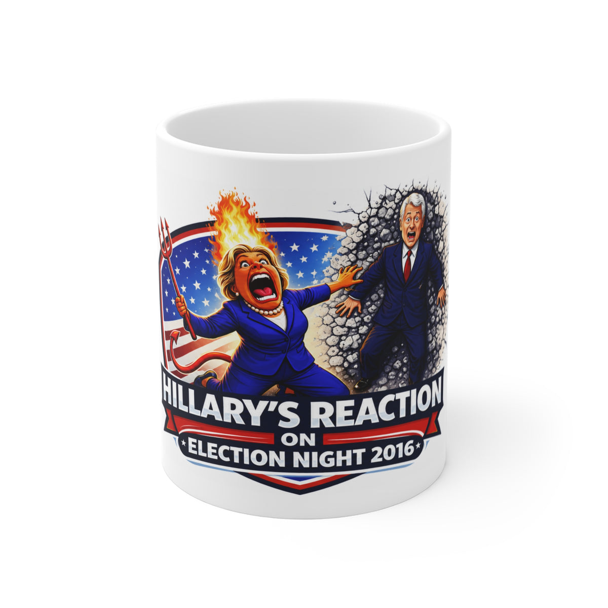 Election Night 2016 Reaction Political Satire Coffee Mug – 11oz Funny Republican & Conservative Novelty Ceramic Cup