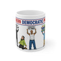 MODERN DEMOCRATIC PARTY Political Satire Mug — "Modern Democratic Party" Protest Cartoon 11oz