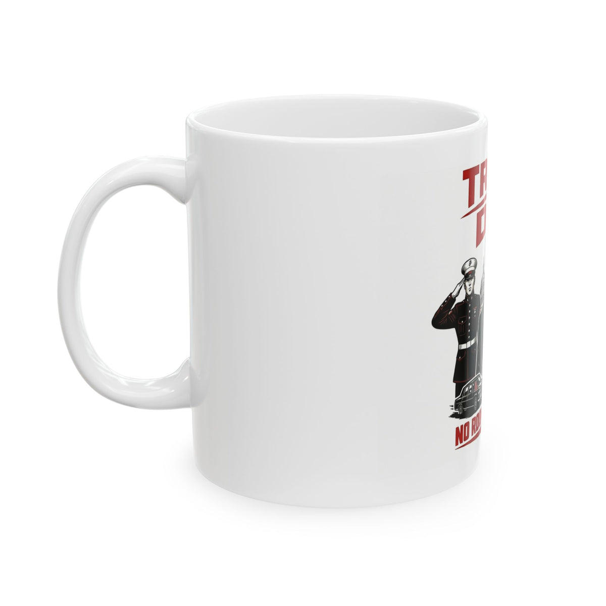 Trump vs DC 2 Coffee Mug – "No Room For Mercy" Political Novelty Ceramic Tea Cup, Funny Presidential Gag Gift