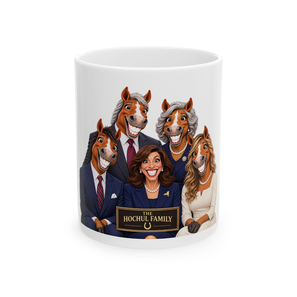 Governor Kathy Hochul Family Portrait—  Political Caricature Coffee Cup (11oz & 15oz)