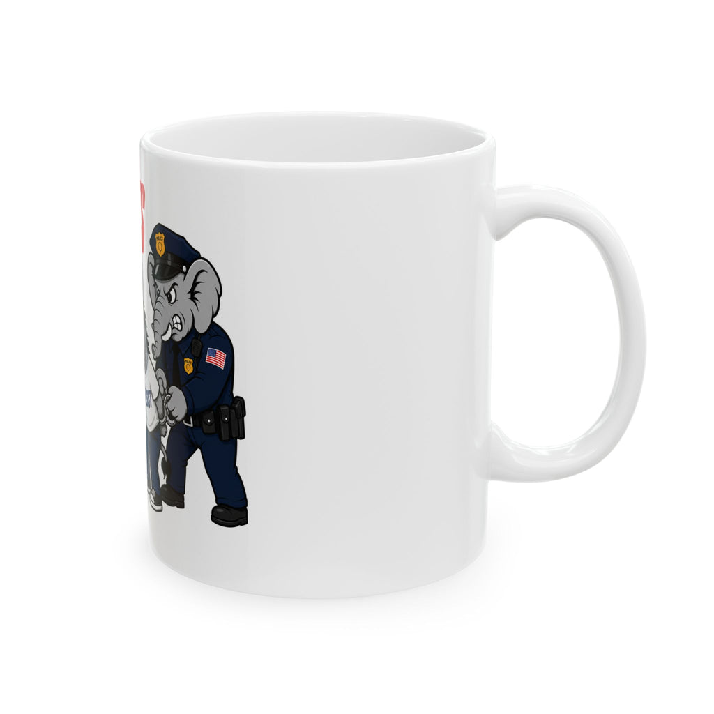 Supports Cops vs Supports Criminals Mug | Political Cartoon Coffee Mug