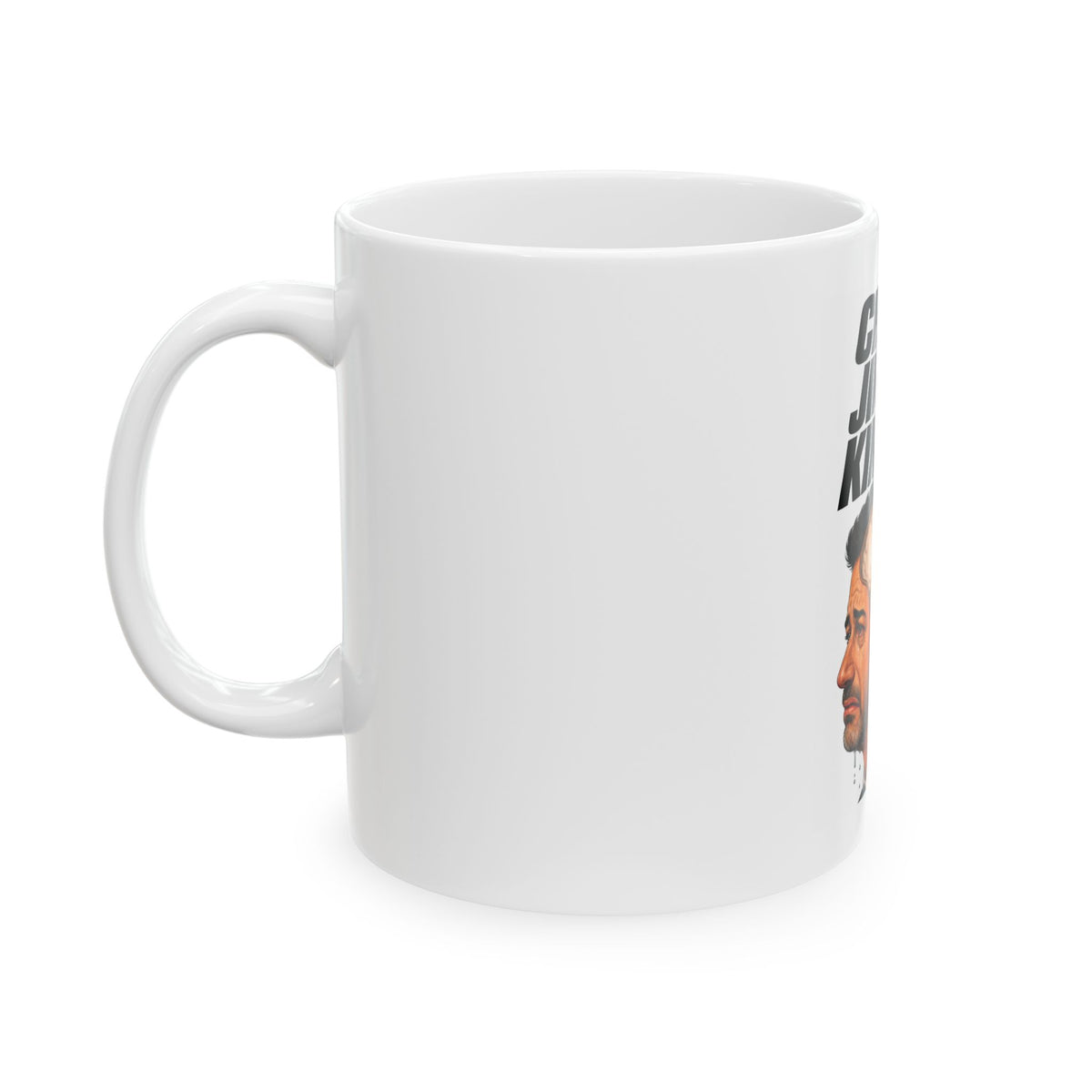Trump Living in Kimmel's Head Illustration Mug | Political Pop Art Ceramic Mug