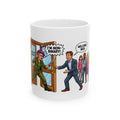 Non-Binary Thug Pulls Knife Mug — Inclusive Pride Ceramic Coffee Cup (11oz, 15oz)