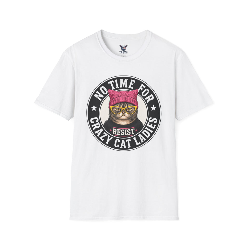 "Trump Patriot Shirt | America First T-Shirt | Conservative Republican Apparel | God Family Country Tee" | anti-woke tshirt |No Time For Crazy Cat Ladies T-Shirt | Cat With Beanie Resist Graphic