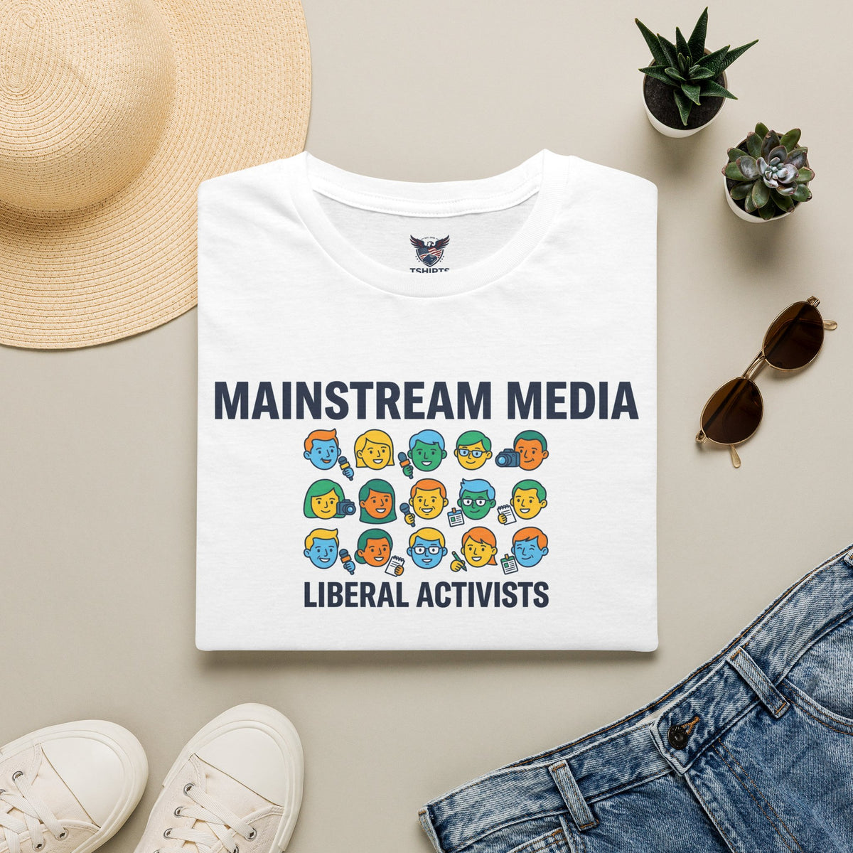 Political T-Shirt — "Mainstream Media: Liberal Activists" Graphic Tee