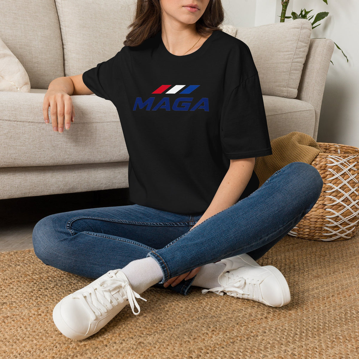 MAGA Patriotic T‑Shirt — Red White Blue Logo Tee - The Conservative Brand